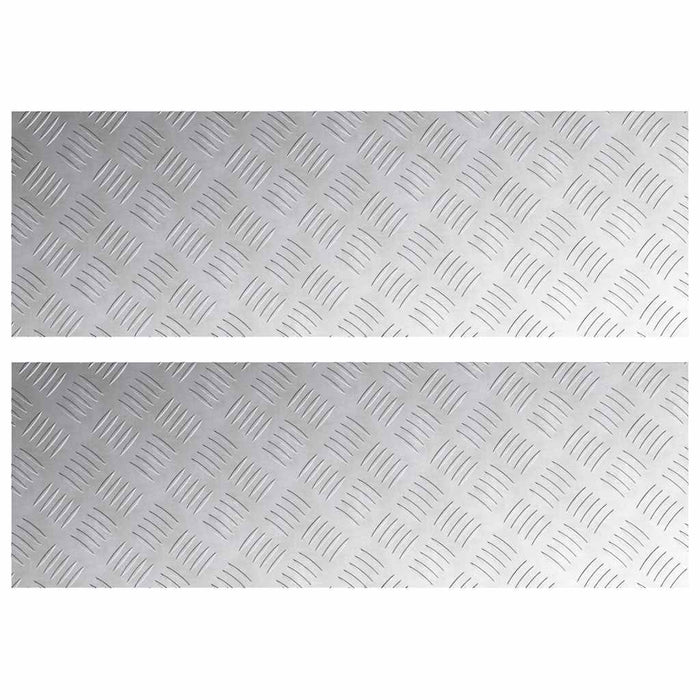 Plăci cu tablouri 2 pcs Argintiu 90 x 30 cm Aluminiu - WALTI WALTI