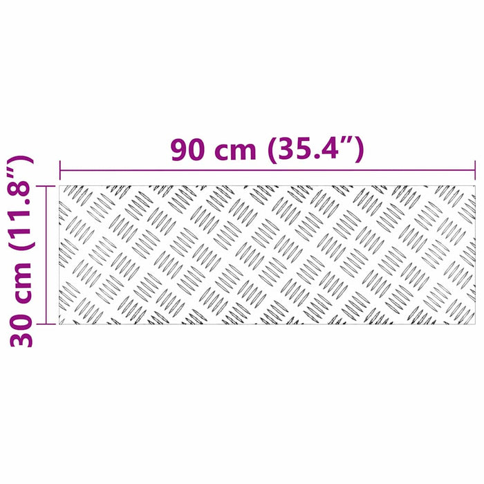 Plăci cu tablouri 2 pcs Argintiu 90 x 30 cm Aluminiu - WALTI WALTI