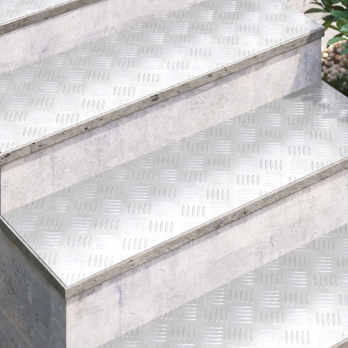 Plăci cu tablouri 4 pcs Argintiu 100 x 30 cm Aluminiu - WALTI WALTI