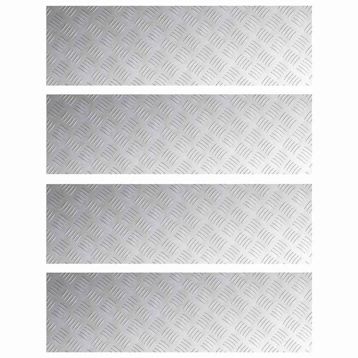 Plăci cu tablouri 4 pcs Argintiu 100 x 30 cm Aluminiu - WALTI WALTI