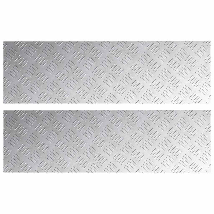 Plăci cu tablouri 2 pcs Argintiu 100 x 30 cm Aluminiu - WALTI WALTI