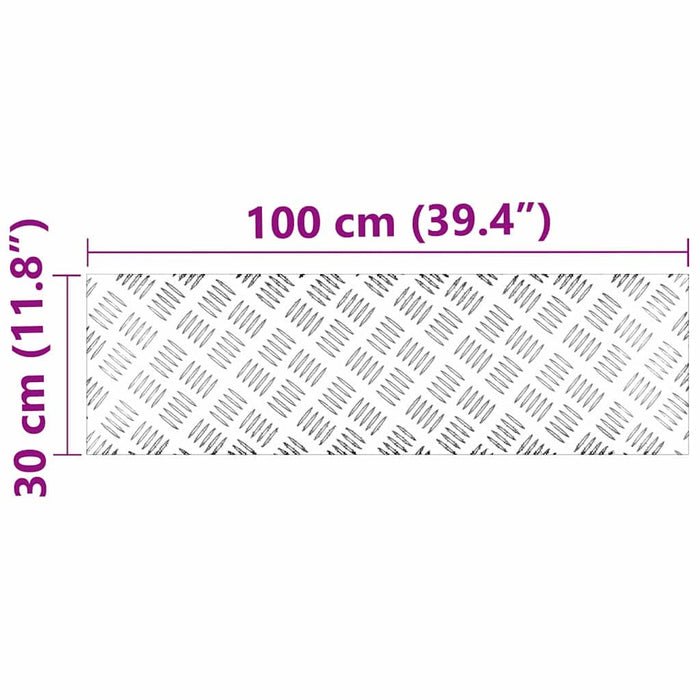 Plăci cu tablouri 2 pcs Argintiu 100 x 30 cm Aluminiu - WALTI WALTI