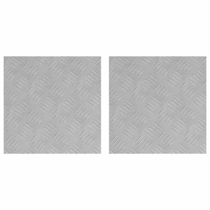Plăci cu tablouri 2 pcs Argintiu 40 x 40 cm Aluminiu - WALTI WALTI