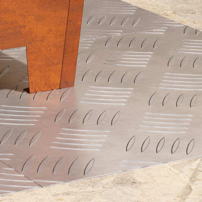 Plăci cu tablouri 4 pcs Argintiu 40 x 40 cm Aluminiu - WALTI WALTI