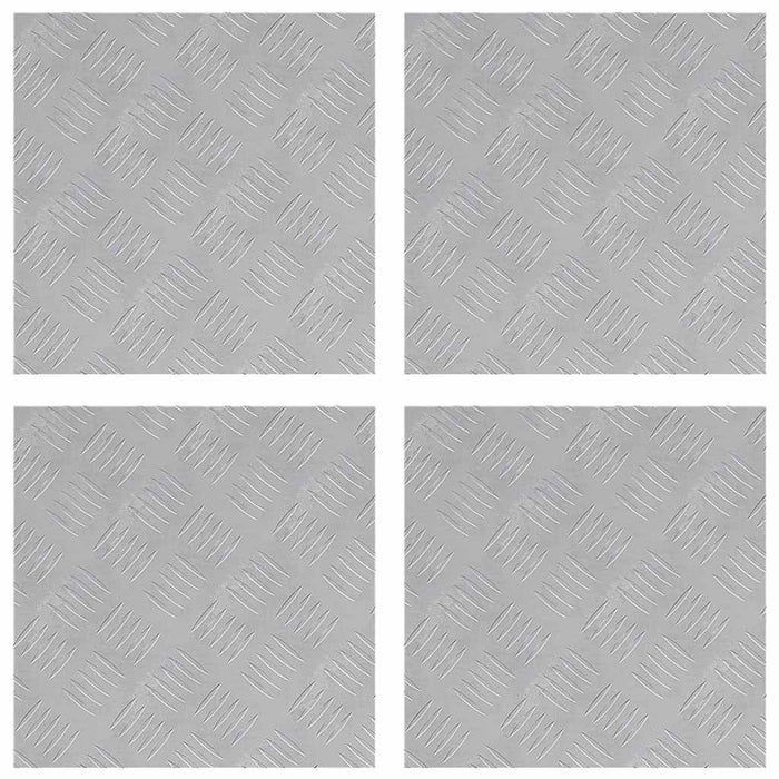 Plăci cu tablouri 4 pcs Argintiu 40 x 40 cm Aluminiu - WALTI WALTI