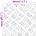 Plăci cu tablouri 4 pcs Argintiu 40 x 40 cm Aluminiu - WALTI WALTI