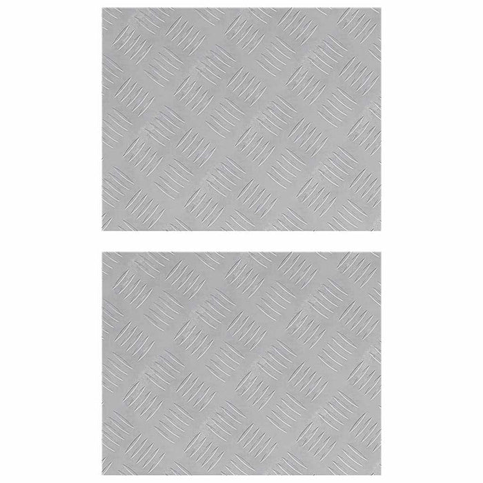 Plăci cu tablouri 2 pcs Argintiu 50 x 40 cm Aluminiu - WALTI WALTI