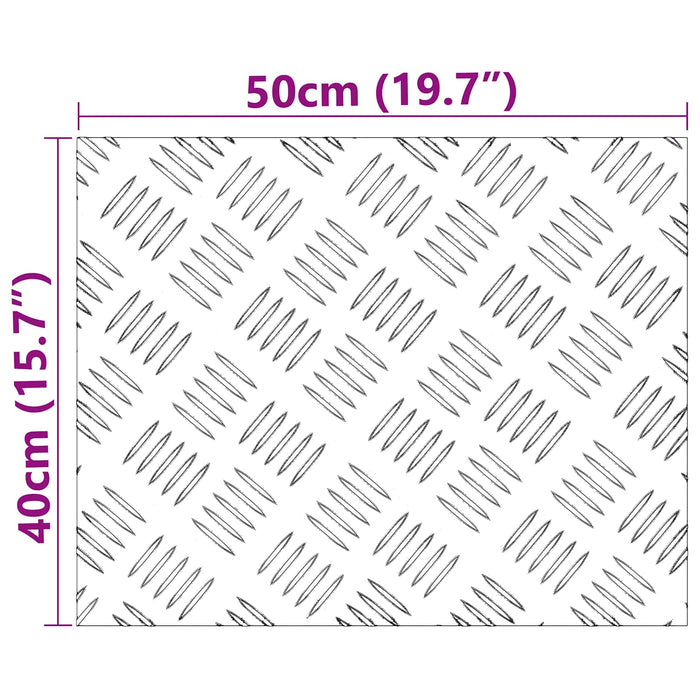 Plăci cu tablouri 4 pcs Argintiu 50 x 40 cm Aluminiu - WALTI WALTI