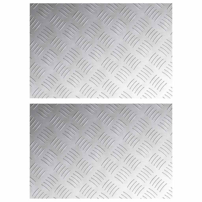 Plăci cu tablouri 2 pcs Argintiu 60 x 40 cm Aluminiu - WALTI WALTI