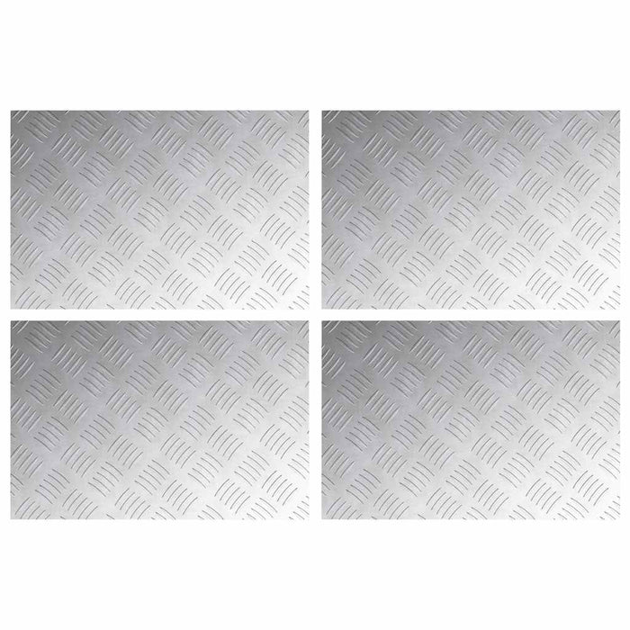 Plăci cu tablouri 4 pcs Argintiu 60 x 40 cm Aluminiu - WALTI WALTI