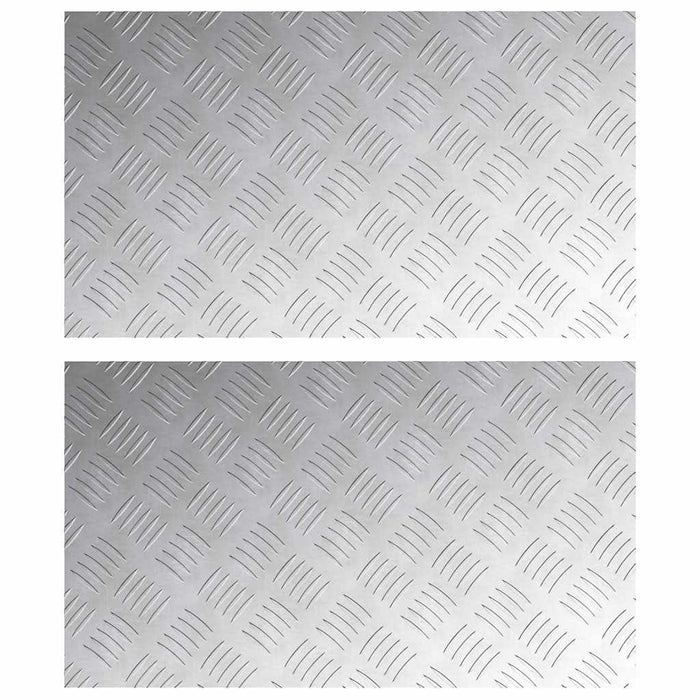 Plăci cu tablouri 2 pcs Argintiu 70 x 40 cm Aluminiu - WALTI WALTI