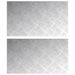 Plăci cu tablouri 2 pcs Argintiu 70 x 40 cm Aluminiu - WALTI WALTI