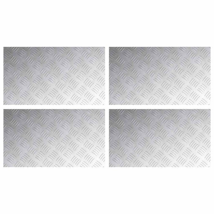 Plăci cu tablouri 4 pcs Argintiu 70 x 40 cm Aluminiu - WALTI WALTI