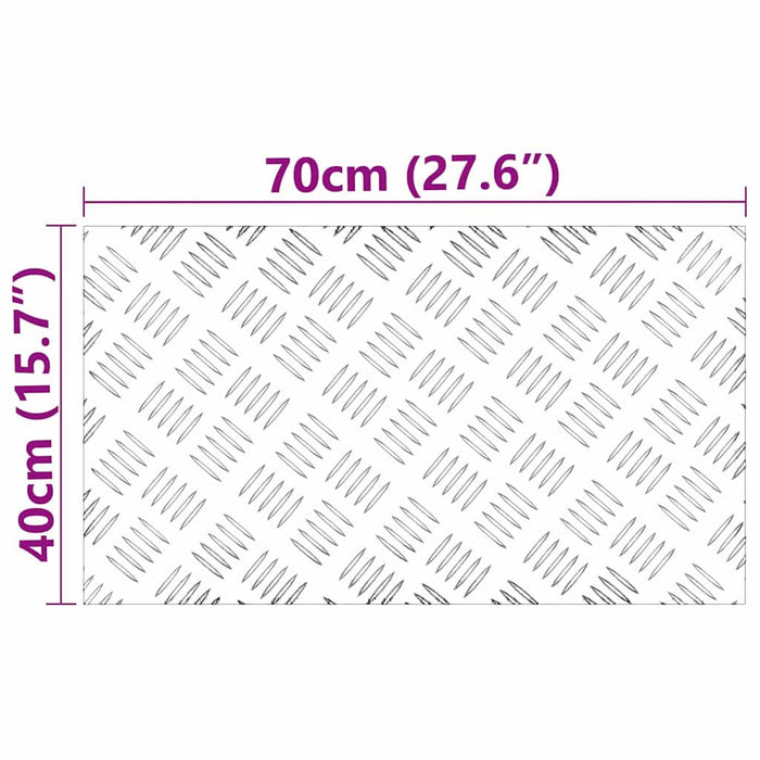 Plăci cu tablouri 4 pcs Argintiu 70 x 40 cm Aluminiu - WALTI WALTI