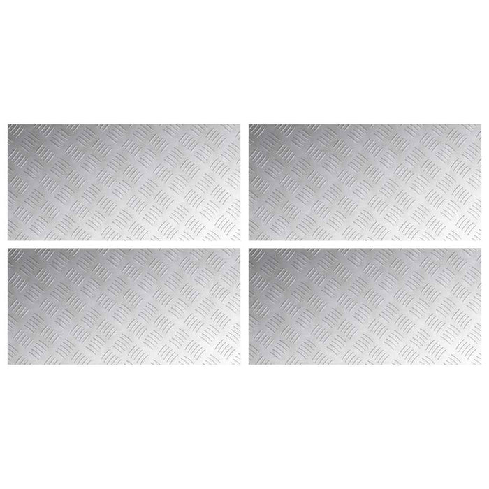 Plăci cu tablouri 4 pcs Argintiu 80 x 40 cm Aluminiu - WALTI WALTI