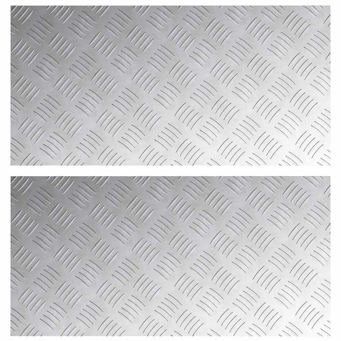 Plăci cu tablouri 2 pcs Argintiu 80 x 40 cm Aluminiu - WALTI WALTI