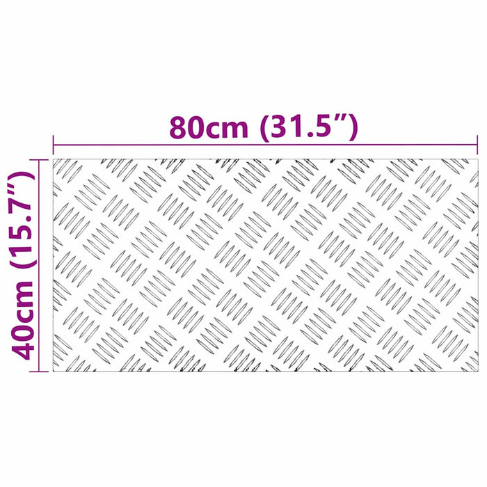Plăci cu tablouri 2 pcs Argintiu 80 x 40 cm Aluminiu - WALTI WALTI