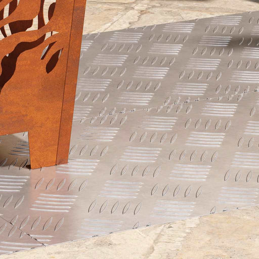 Plăci cu tablouri 4 pcs Argintiu 90 x 40 cm Aluminiu - WALTI WALTI