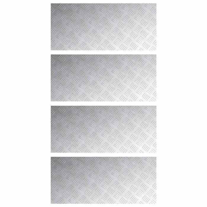 Plăci cu tablouri 4 pcs Argintiu 90 x 40 cm Aluminiu - WALTI WALTI