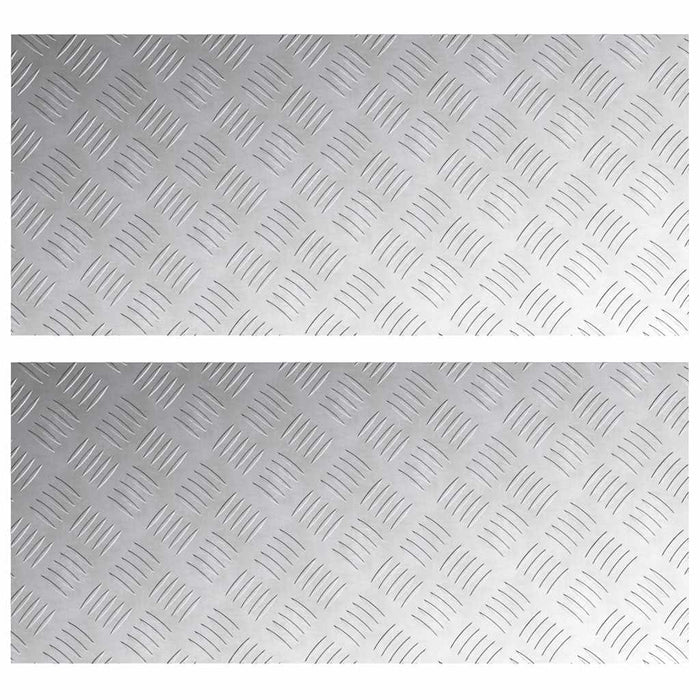 Plăci cu tablouri 2 pcs Argintiu 90 x 40 cm Aluminiu - WALTI WALTI