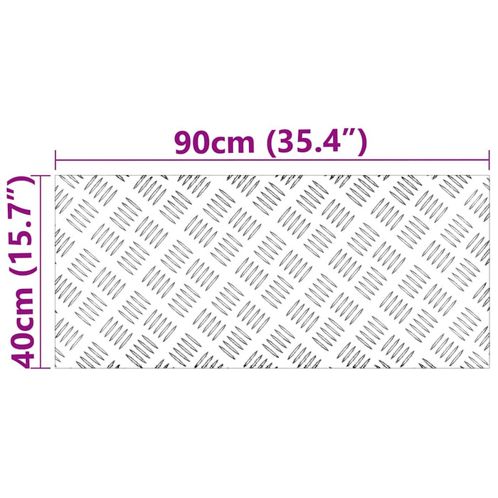 Plăci cu tablouri 2 pcs Argintiu 90 x 40 cm Aluminiu - WALTI WALTI