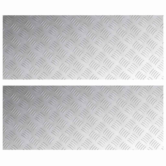 Plăci cu tablouri 2 pcs Argintiu 100 x 40 cm Aluminiu - WALTI WALTI