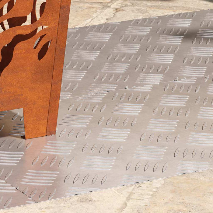 Plăci cu tablouri 4 pcs Argintiu 100 x 40 cm Aluminiu - WALTI WALTI