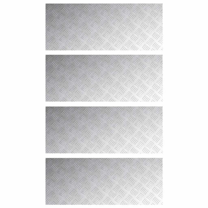 Plăci cu tablouri 4 pcs Argintiu 100 x 40 cm Aluminiu - WALTI WALTI
