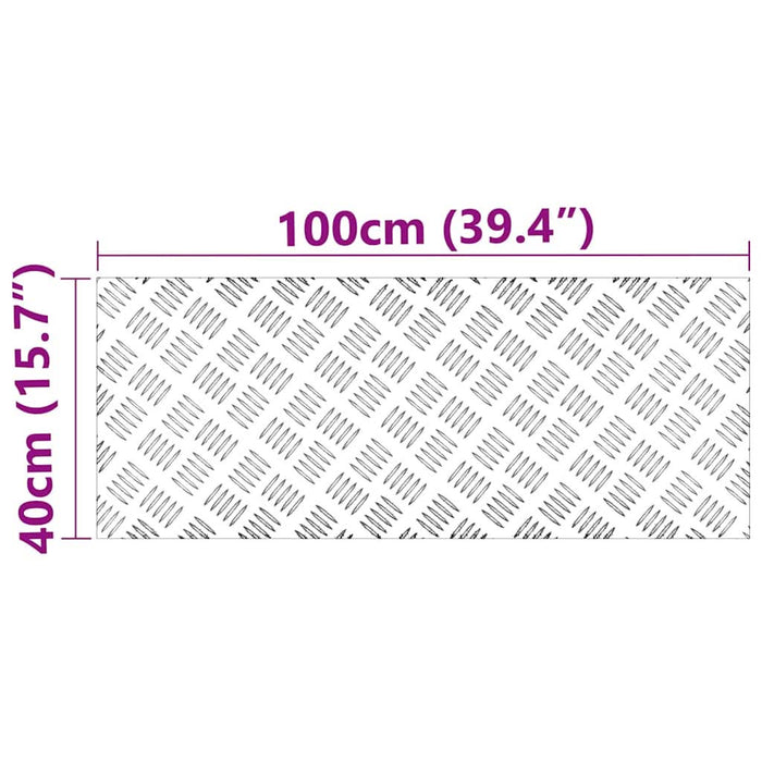 Plăci cu tablouri 4 pcs Argintiu 100 x 40 cm Aluminiu - WALTI WALTI