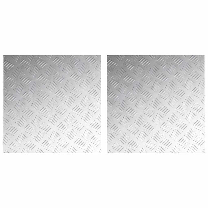 Plăci cu tablouri 2 pcs Argintiu 50 x 50 cm Aluminiu - WALTI WALTI