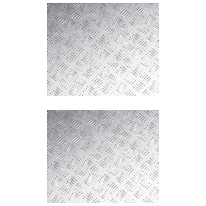 Plăci cu tablouri 2 pcs Argintiu 60 x 50 cm Aluminiu - WALTI WALTI