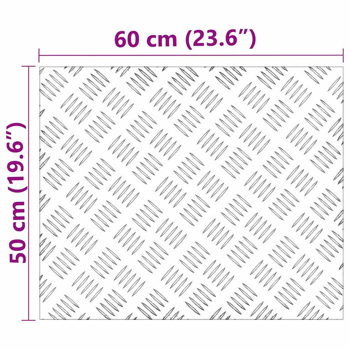 Plăci cu tablouri 2 pcs Argintiu 60 x 50 cm Aluminiu - WALTI WALTI