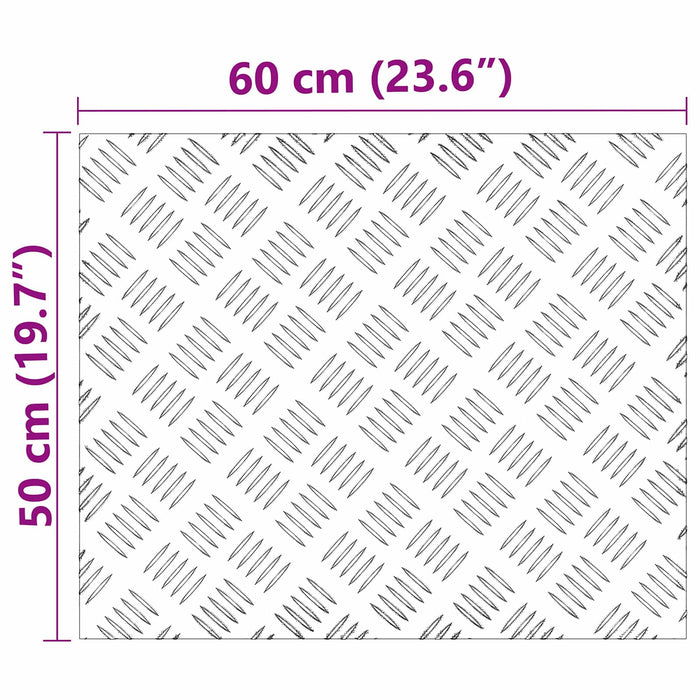 Plăci cu tablouri 4 pcs Argintiu 60 x 50 cm Aluminiu - WALTI WALTI