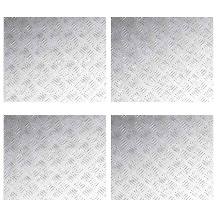 Plăci cu tablouri 4 pcs Argintiu 60 x 50 cm Aluminiu - WALTI WALTI