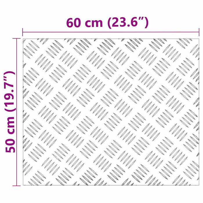 Plăci cu tablouri 4 pcs Argintiu 60 x 50 cm Aluminiu - WALTI WALTI