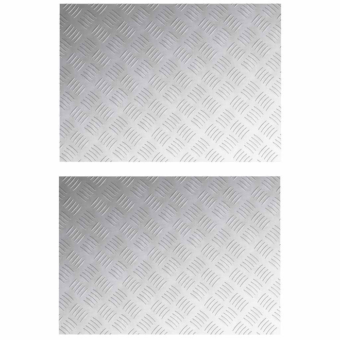 Plăci cu tablouri 2 pcs Argintiu 70 x 50 cm Aluminiu - WALTI WALTI
