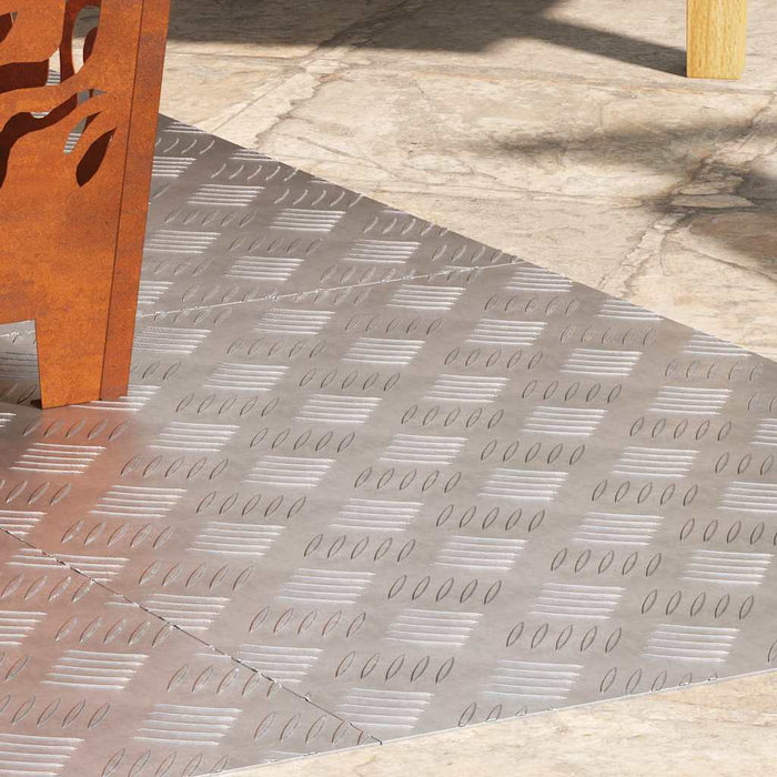 Plăci cu tablouri 4 pcs Argintiu 70 x 50 cm Aluminiu - WALTI WALTI
