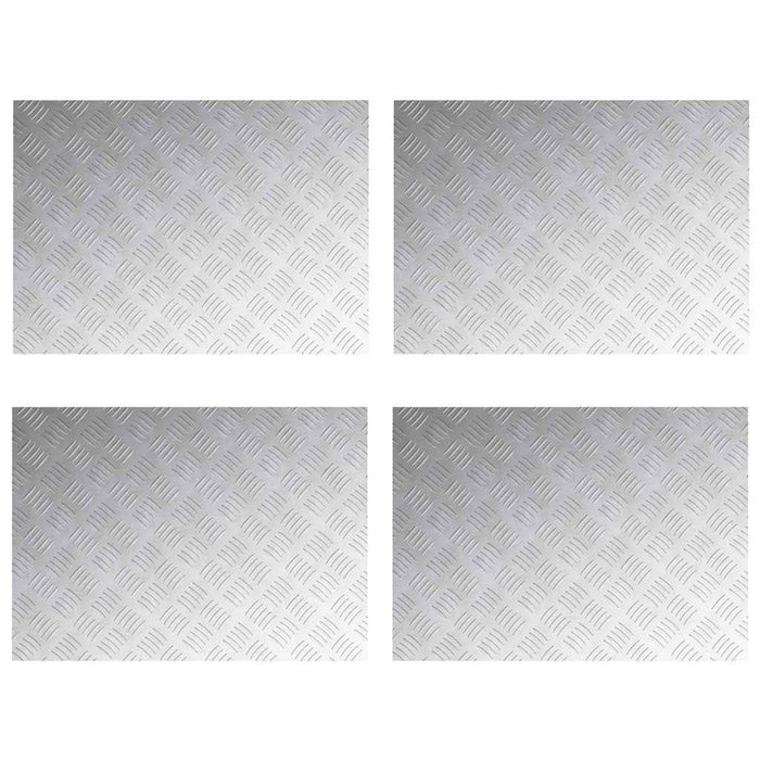 Plăci cu tablouri 4 pcs Argintiu 70 x 50 cm Aluminiu - WALTI WALTI