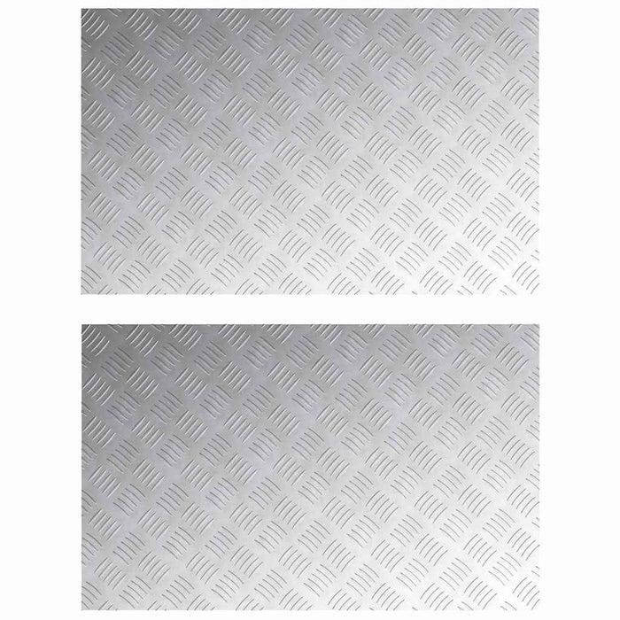 Plăci cu tablouri 2 pcs Argintiu 80 x 50 cm Aluminiu - WALTI WALTI