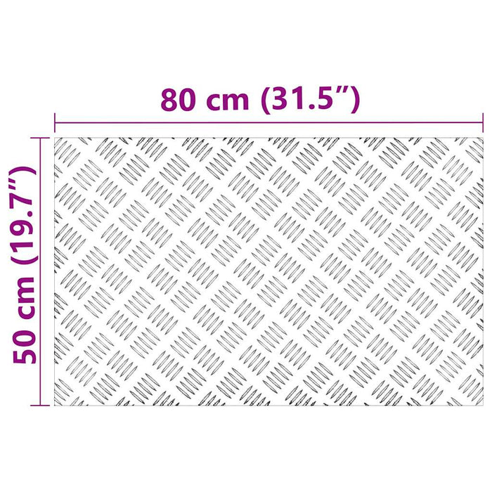 Plăci cu tablouri 2 pcs Argintiu 80 x 50 cm Aluminiu - WALTI WALTI