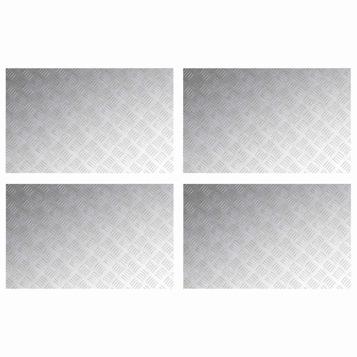 Plăci cu tablouri 4 pcs Argintiu 80 x 50 cm Aluminiu - WALTI WALTI