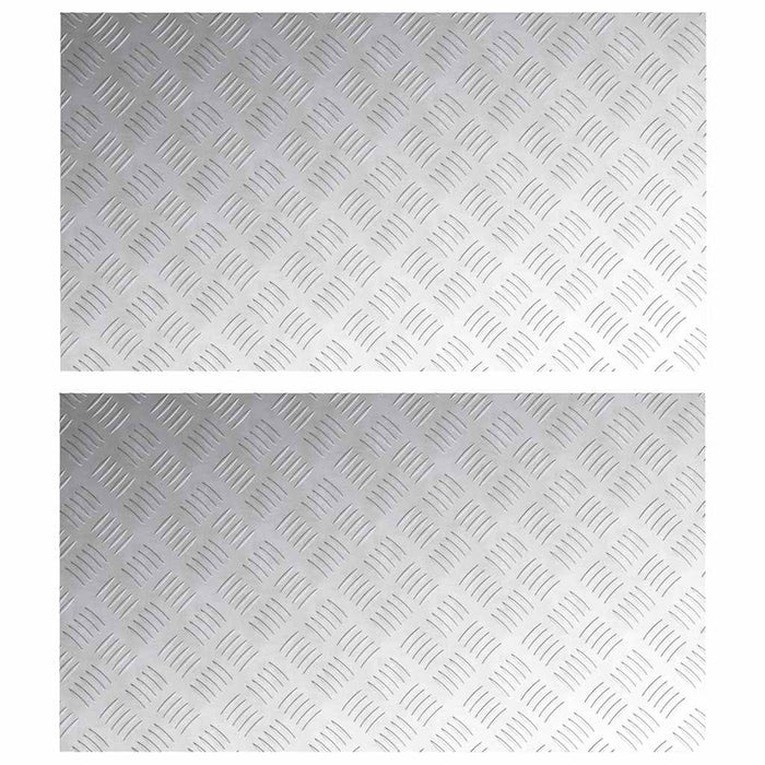 Plăci cu tablouri 2 pcs Argintiu 90 x 50 cm Aluminiu - WALTI WALTI