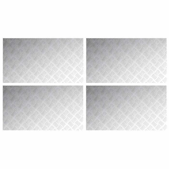Plăci cu tablouri 4 pcs Argintiu 90 x 50 cm Aluminiu - WALTI WALTI