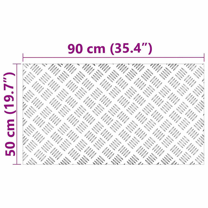 Plăci cu tablouri 4 pcs Argintiu 90 x 50 cm Aluminiu - WALTI WALTI