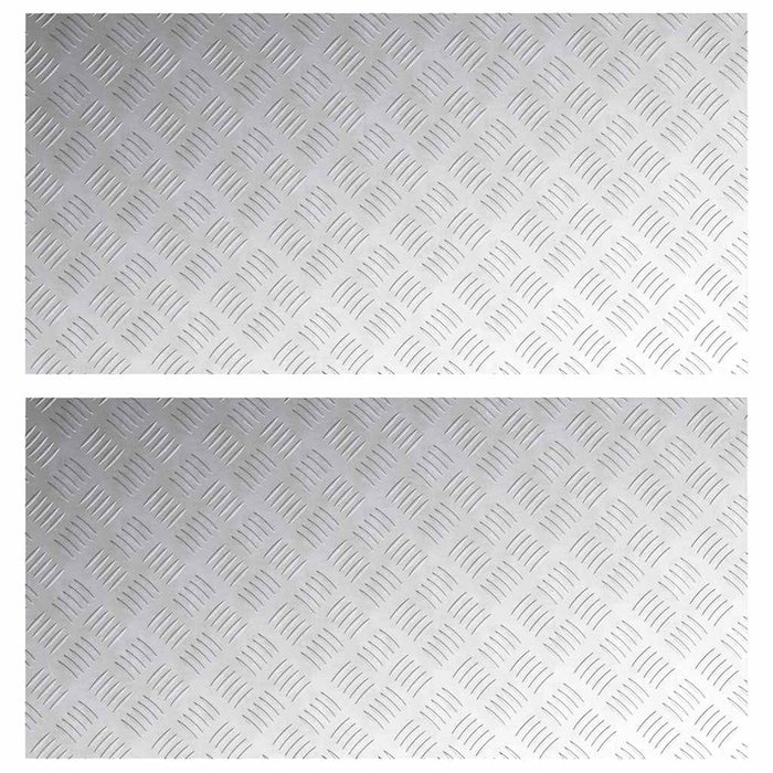 Plăci cu tablouri 2 pcs Argintiu 100 x 50 cm Aluminiu - WALTI WALTI