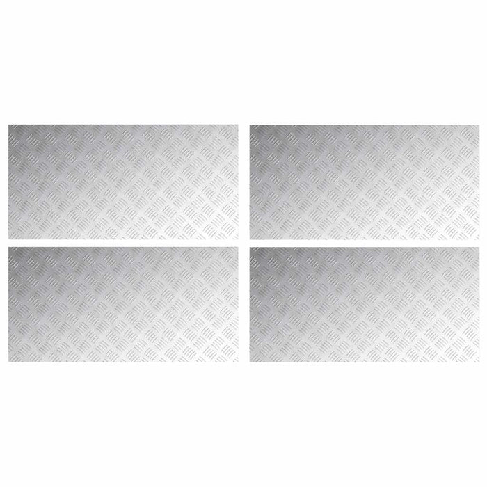 Plăci cu tablouri 4 pcs Argintiu 100 x 50 cm Aluminiu - WALTI WALTI