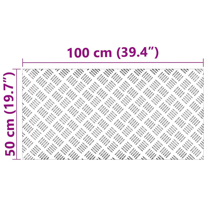 Plăci cu tablouri 4 pcs Argintiu 100 x 50 cm Aluminiu - WALTI WALTI