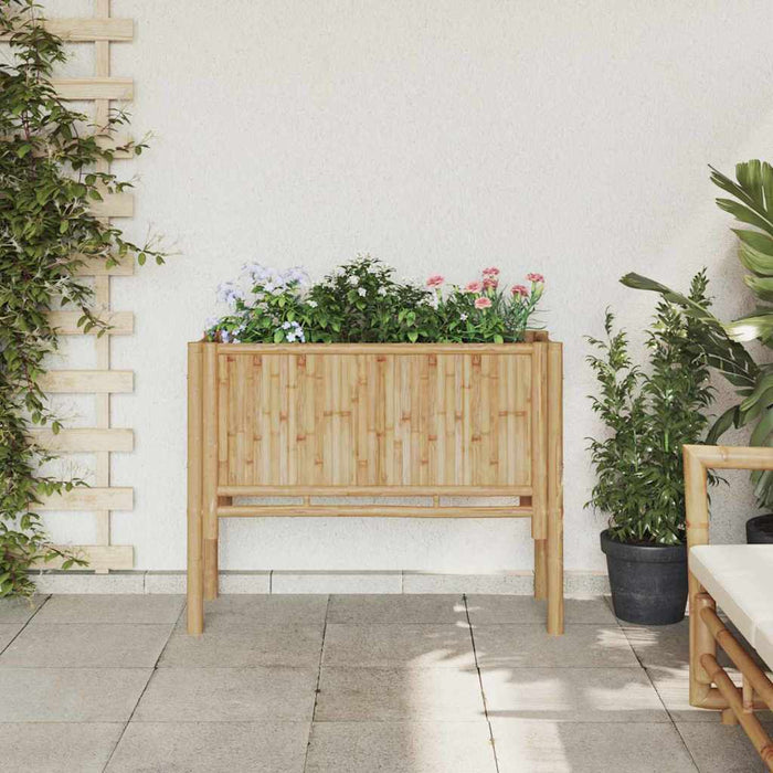 Strat înălțat de grădină Maro 90 x 35 x 70 cm Bambus - WALTI WALTI