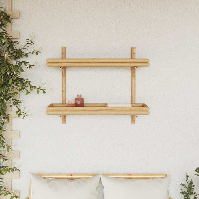 Poliță cu raft Pe perete Maro 75 x 26 x 60 cm Bambus - WALTI WALTI