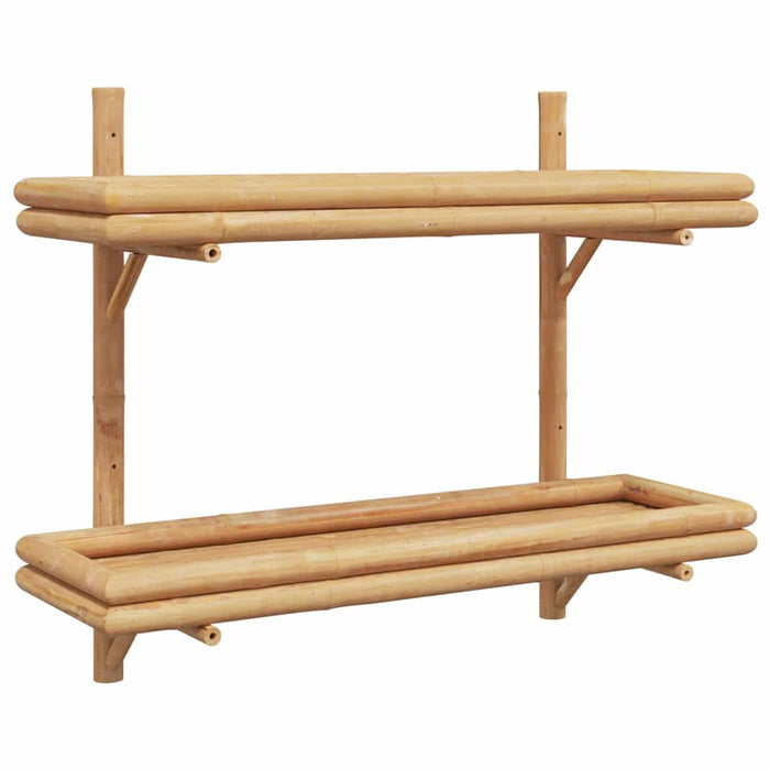 Poliță cu raft Pe perete Maro 75 x 26 x 60 cm Bambus - WALTI WALTI